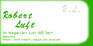 robert luft business card